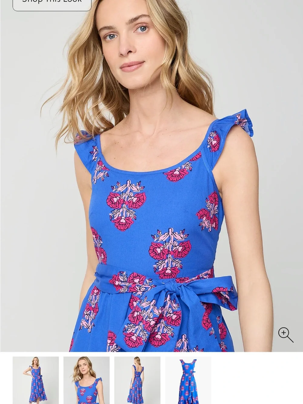Tie-waist wrap dress - Bright Grotto Multi